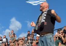 Πανηγύρισε στα … κάγκελα τη νίκη του Παναιγιαλείου επί της Παναχαϊκής ο Φάνης Λαμπρόπουλος