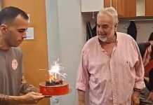 Χρόνια πολλά ευχήθηκαν στον Μίλτο Μαργαρό οι παίκτες του Ολυμπιακού Βόλου (video)
