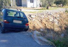 Νέα εκτροπή οχήματος σε δρόμο–παγίδα στη διασταύρωση με το Λοζίνικο (φωτογραφίες)
