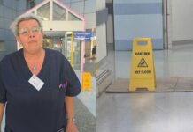 Με κάταγμα στο χέρι η νοσηλεύτρια, που γλίστρησε από τα νερά που έσταζαν στο Αχιλλοπούλειο