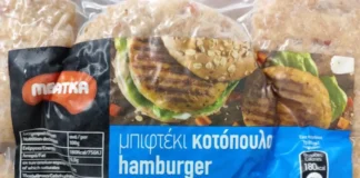Ο ΕΦΕΤ ανακαλεί κατεψυγμένο μπιφτέκι κοτόπουλο hamburger