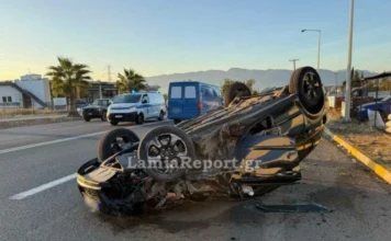 Στο νοσοκομείο 21χρονος οδηγός μετά από σφοδρό τροχαίο